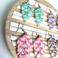 Enchanted Bow Leaf Trio Cascade Dangles