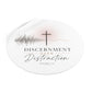 Discernment Over Distraction Round Sticker — Christian Cross Inspirational Vinyl