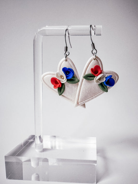 Heartfelt Blooms Polymer Clay Dangles