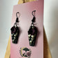 Enchanted Coffin Earrings – Dark Elegance with a Floral Twist