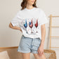 Red Wine & Blue T-Shirt — Patriotic Wine Glasses 4th of July Tee