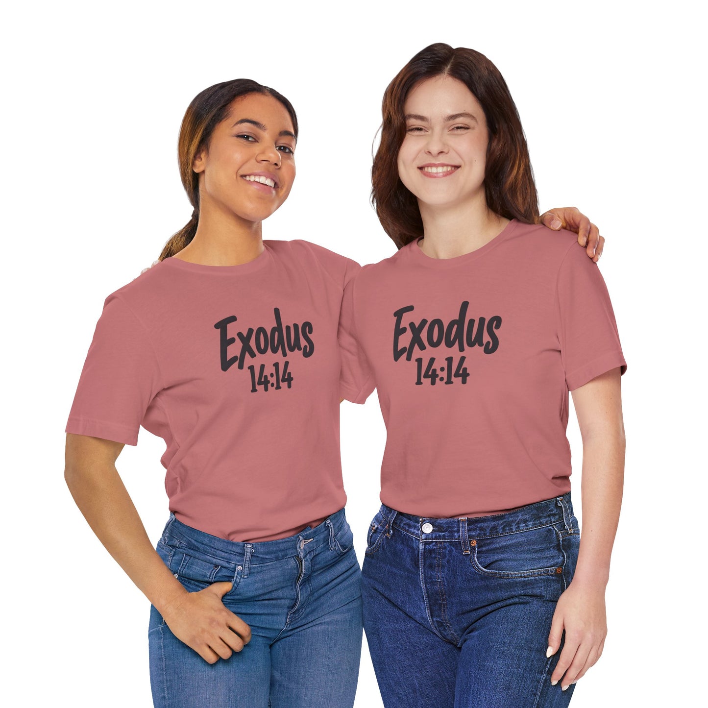 Exodus 14:14 Christian T-Shirt — Faith Scripture Tee