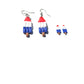 Patriotic Popsicle Earrings, Red White Blue Earrings, 4th of July Earrings, Rocket Pop Jewelry, Summer Clay Earrings, Handmade USA Earrings