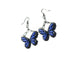 Blue Butterfly Earrings, Butterfly Dangle Earrings, Chain Link Earrings, Handmade Polymer Clay Jewelry, Aesthetic Statement Earrings