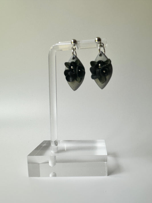 Midnight Noir Bloom Dangle Earrings