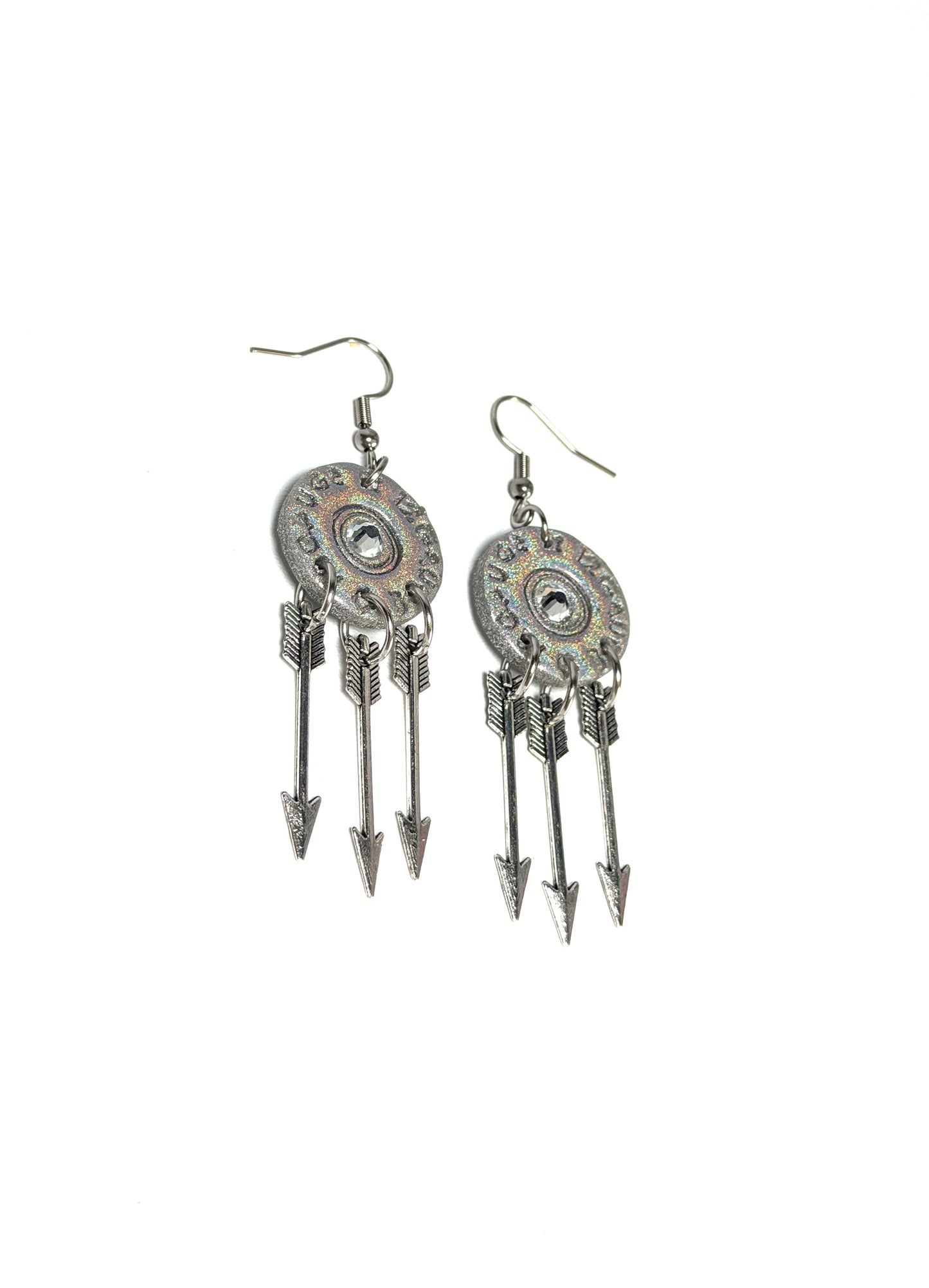 12 Gauge Shell Arrow Dangle Earrings, Western Boho Earrings, Shot Shell Jewelry, Cowgirl Arrow Earrings, Rustic Gift