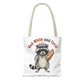 Red White and Feral Raccoon Tote Bag – 'Merica Hot Dog Patriotic Canvas Tote
