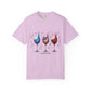 Red Wine & Blue T-Shirt — Patriotic Wine Glasses 4th of July Tee