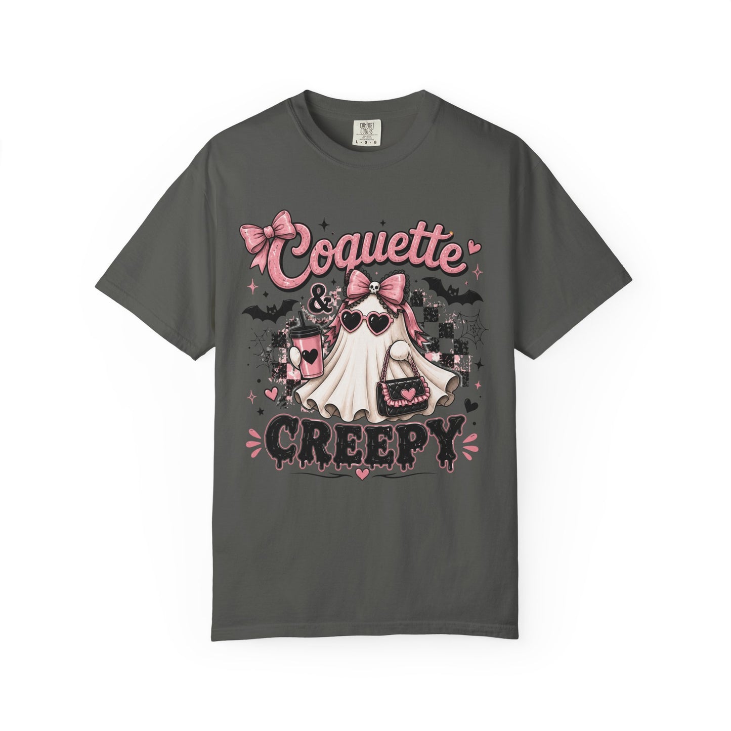 Coquette & Creepy Ghost Tee – Cute Gothic Halloween T-Shirt