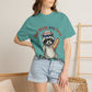 Patriotic Raccoon T-Shirt — "Red White and Feral" Hot Dog Design