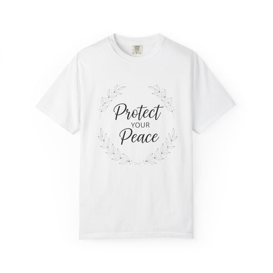 Protect Your Peace T-Shirt — Inspirational Floral Graphic Tee