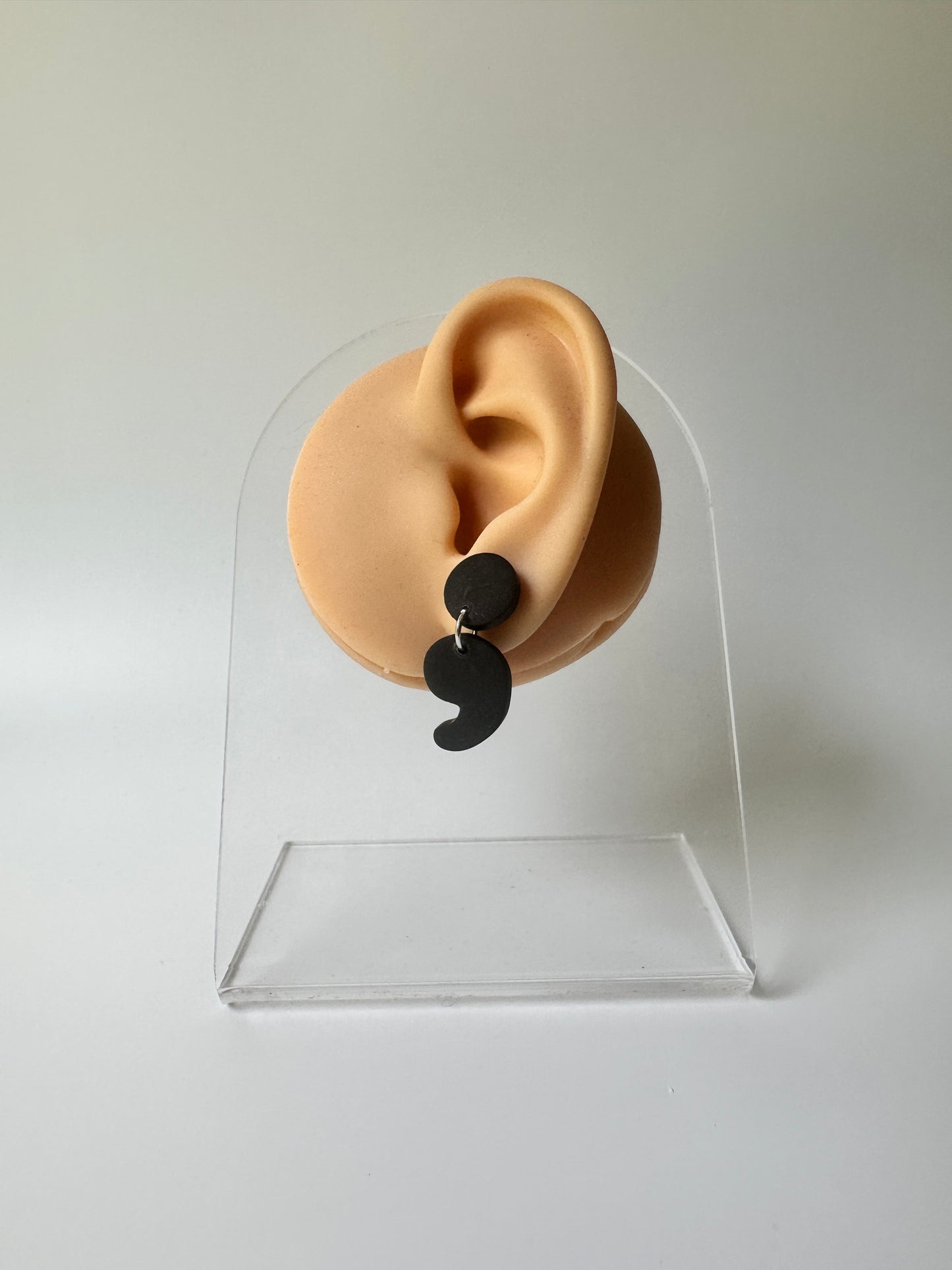 Semicolon Statement Polymer Clay Dangles