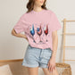 Red Wine & Blue T-Shirt — Patriotic Wine Glasses 4th of July Tee
