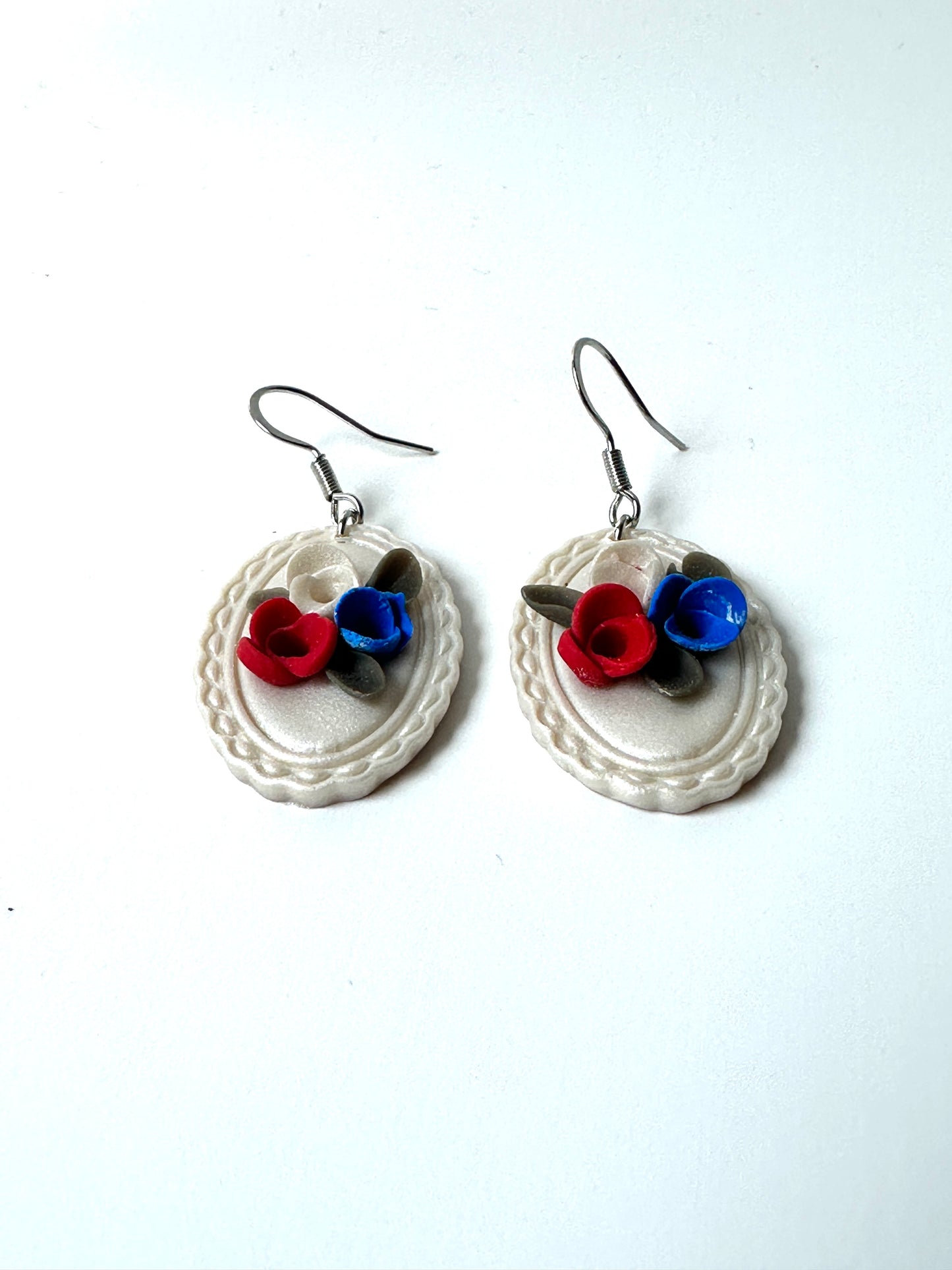 Star-Spangled Cameo Dangle Earrings