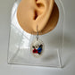 Star-Spangled Patriotic Red White and Blue Cameo Polymer Clay Dangle Earrings