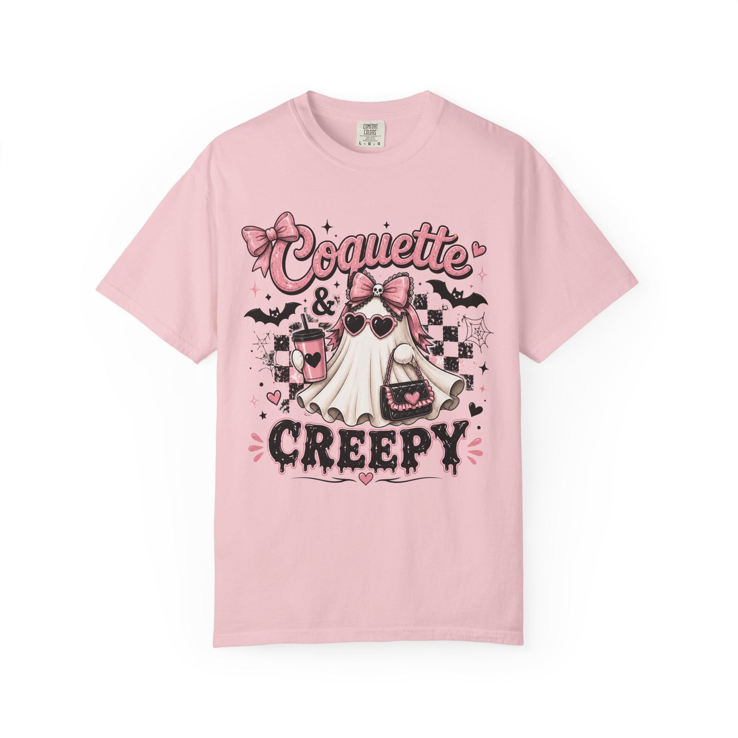 Coquette & Creepy Ghost Tee – Cute Gothic Halloween T-Shirt