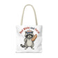 Red White and Feral Raccoon Tote Bag – 'Merica Hot Dog Patriotic Canvas Tote