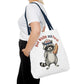 Red White and Feral Raccoon Tote Bag – 'Merica Hot Dog Patriotic Canvas Tote