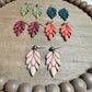 Enchanted Falling Leaves Charm Polymer Clay Dangle Earrings