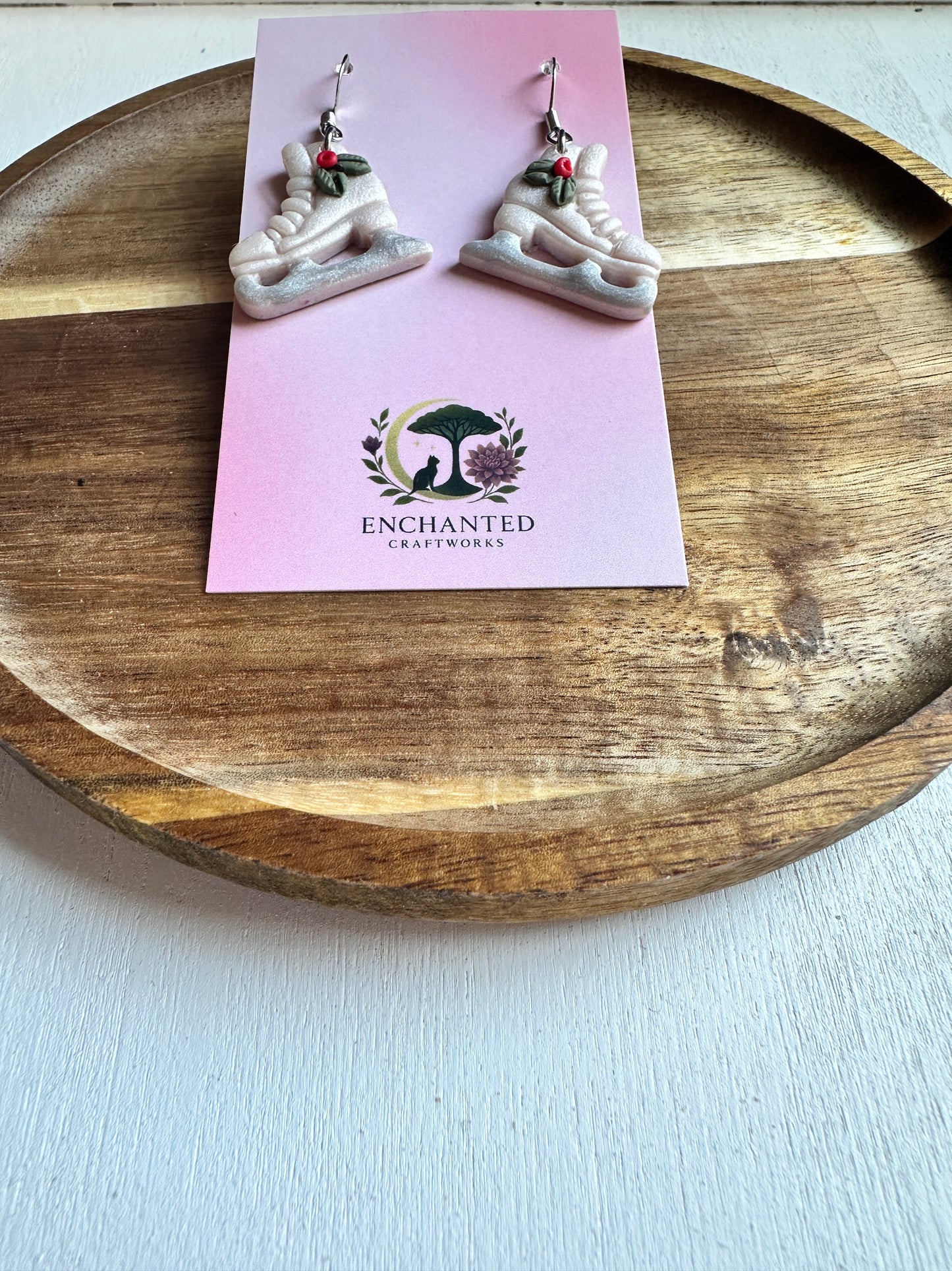 Holy Skates Polymer Clay Dangle Earrings