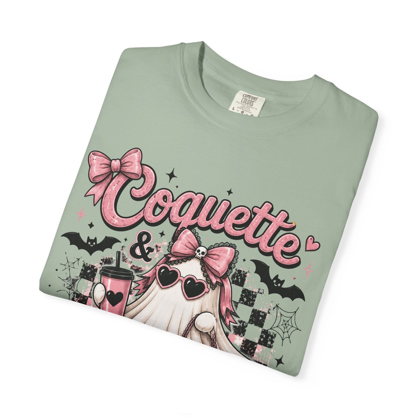 Coquette & Creepy Ghost Tee – Cute Gothic Halloween T-Shirt