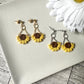 Enchanted Mini Sunflower Polymer Clay Dangle Earrings