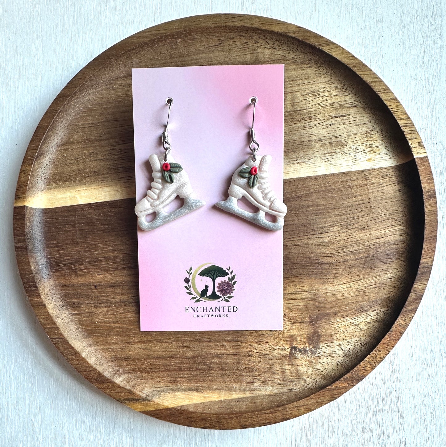 Holy Skates Polymer Clay Dangle Earrings