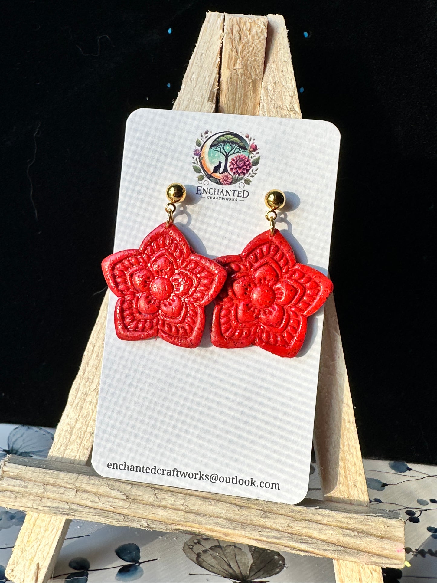 Enchanted Star Flower Dangle Earrings