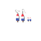 Patriotic Popsicle Earrings, Red White Blue Earrings, 4th of July Earrings, Rocket Pop Jewelry, Summer Clay Earrings, Handmade USA Earrings