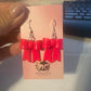 Glitter Hand-Folded Bow Polymer Clay Dangle Earrings