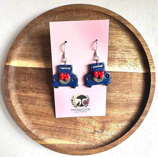 Classic Car Polymer Clay Dangle Earrings