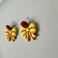 Enchanted Sideline Sports Bows – Polymer Clay Dangle Earrings | Baseball | Basketball | Volleyball | Soccer | Football | Tennis | Golf