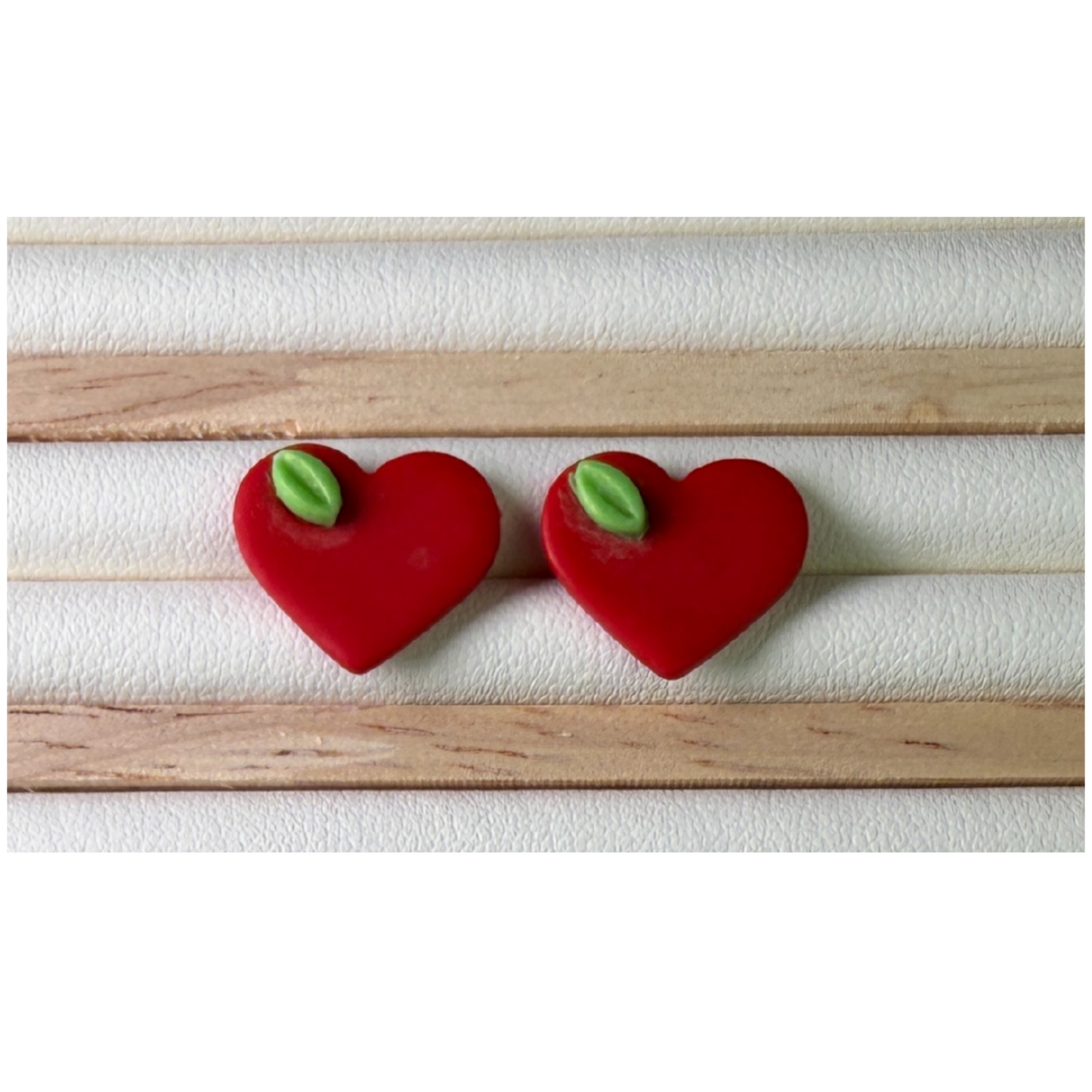 Apple Heart Stud Earrings