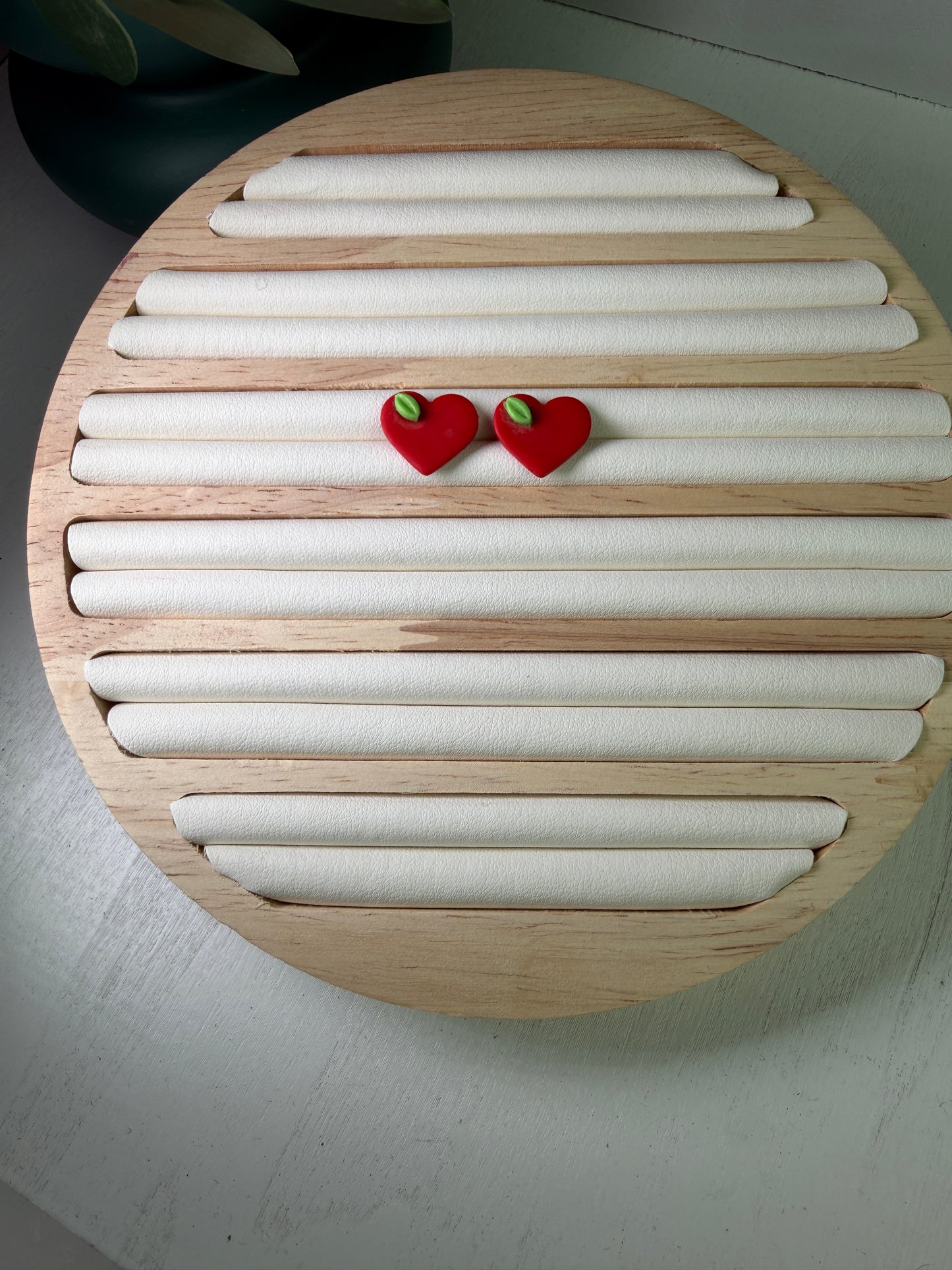 Apple Heart Stud Earrings