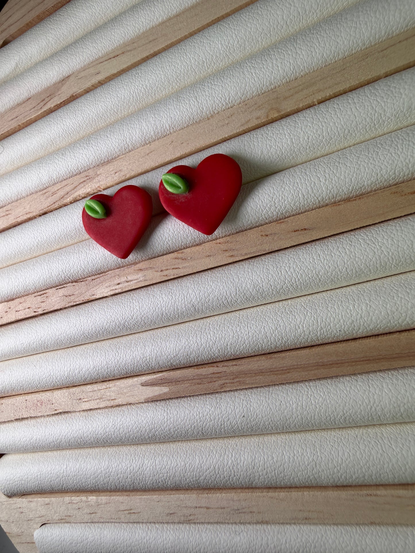 Apple Heart Stud Earrings