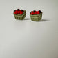 Strawberry Basket | Fruit | Polymer Clay Stud Earrings