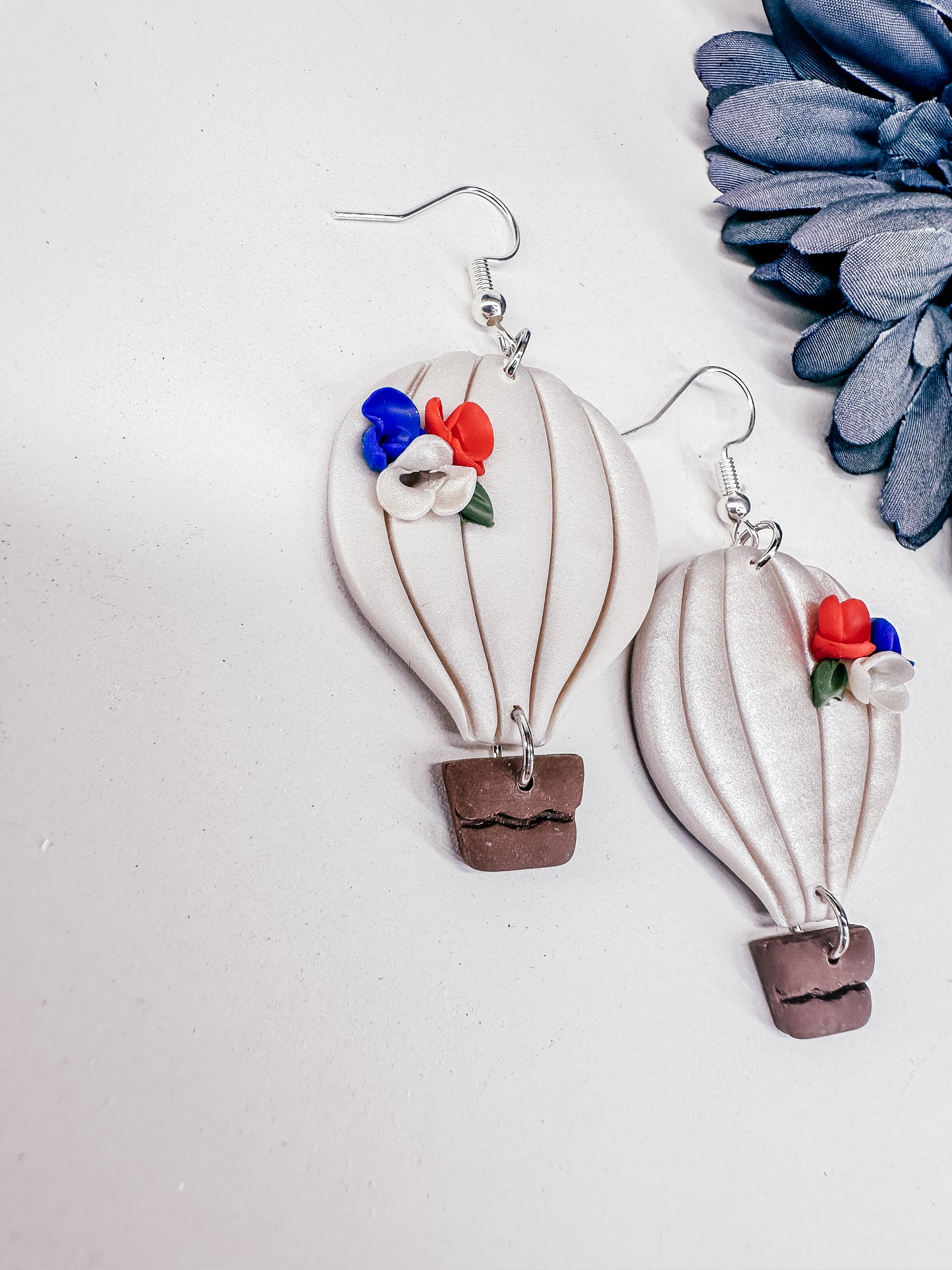 “Up, Up & Away” – Enchanted Hot Air Balloon Polymer Clay Earrings
