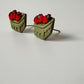Strawberry Basket | Fruit | Polymer Clay Stud Earrings