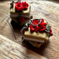 Golden Garden Books Stack Polymer Clay Dangle Earrings.