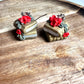 Golden Garden Books Stack Polymer Clay Dangle Earrings.