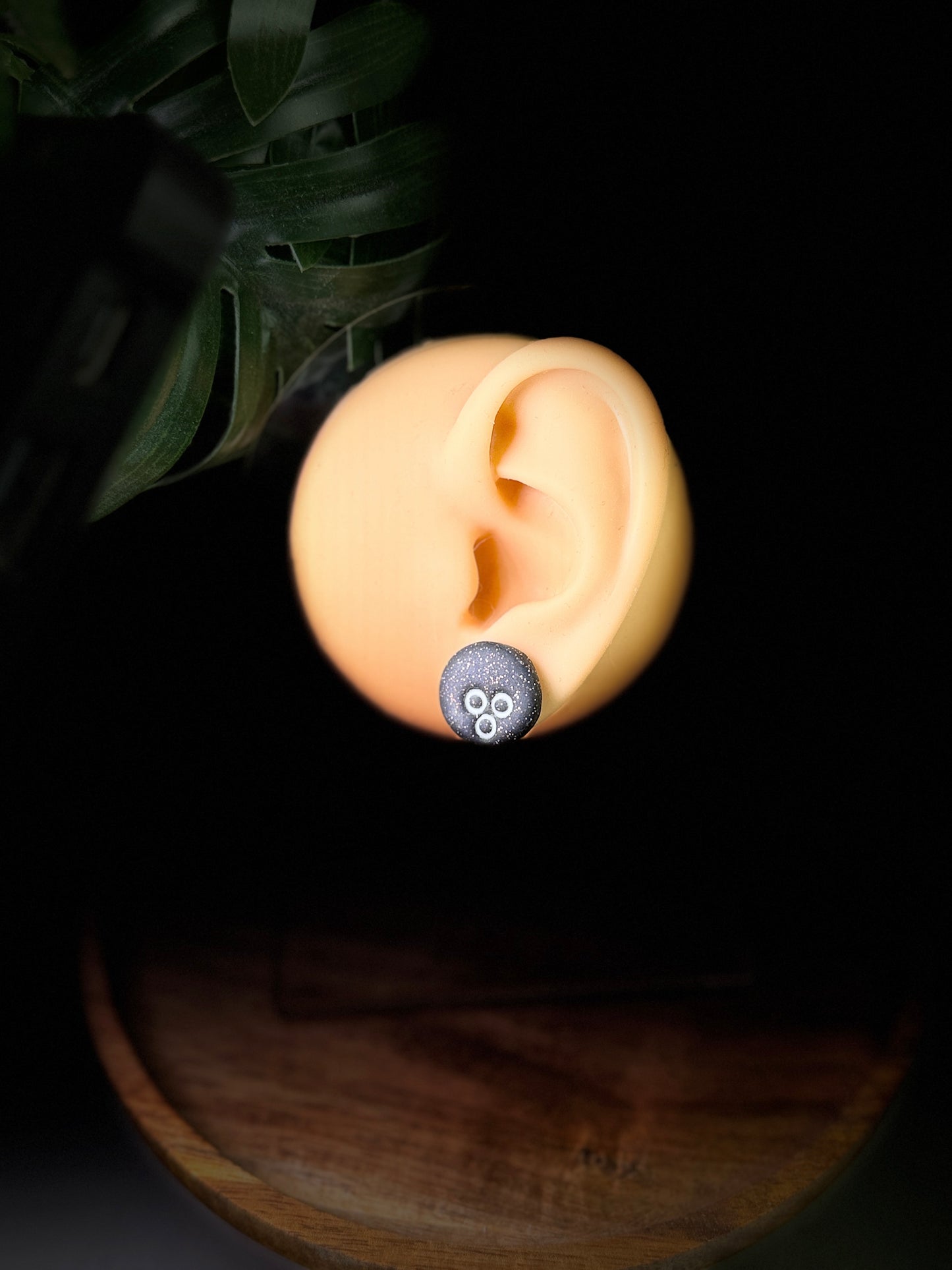 Bowling Ball & Pin Stud Polymer Clay Earrings