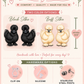 Silkie Chicken Graphic Earrings | Cute Fluffy Hen Stud Earrings | Farm Animal Earrings | Backyard Chicken Jewelry | Chicken Lover Gift