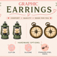 Camping Lantern & Compass Graphic Stud Earrings | Camping Earrings | RV Life Jewelry | Hiking Gift | Outdoor Adventure Earrings