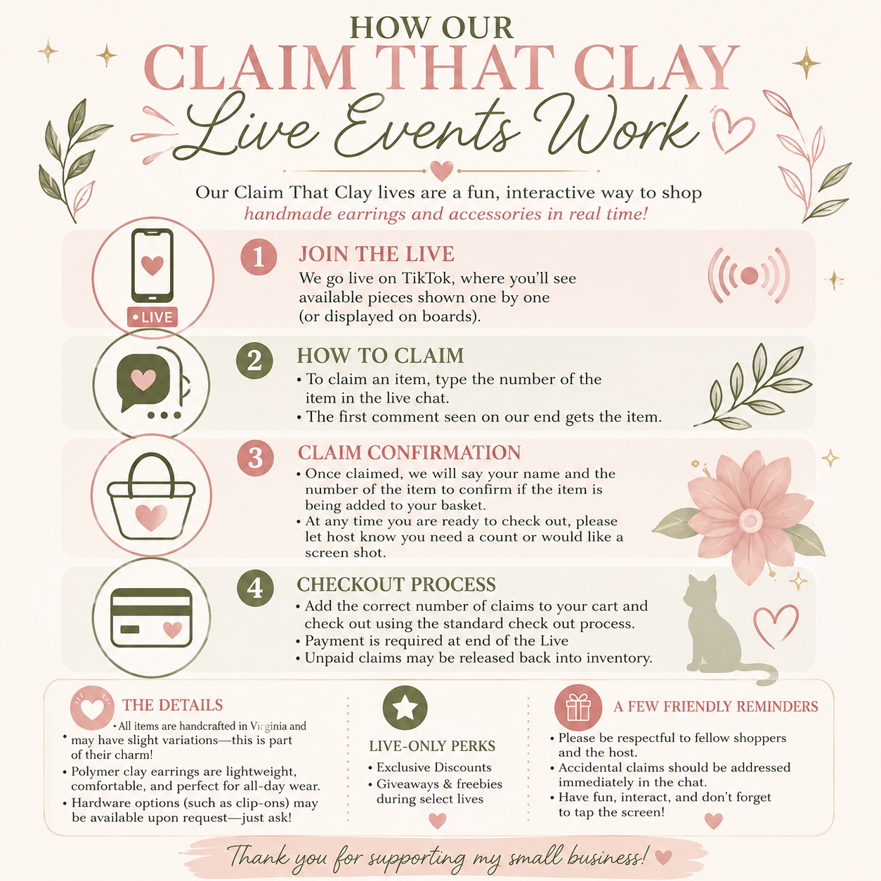 Claim that Clay STUD - Live Earring Claims