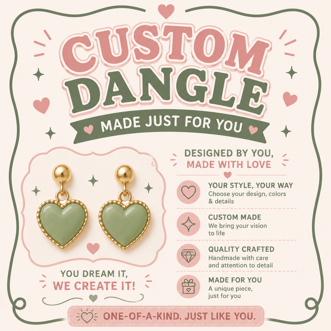 Custom Earrings - Stud or Dangle