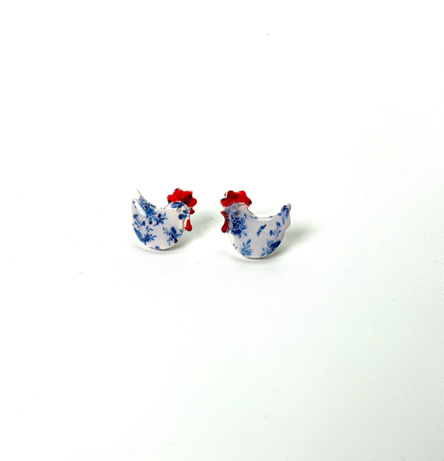 Chicken Stud Earrings | Farm Animal Earrings | Hen Earrings | Country Earrings | Lightweight Clay Earrings | Chicken Lover Gift | Farm Life Jewelry