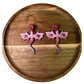 Blushing Dragon Heart Dangle Polymer Clay Earrings