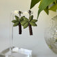 Tropical Palm Tree | Beach Polymer Clay Dangle Vacation Earrings