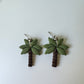 Tropical Palm Tree | Beach Polymer Clay Dangle Vacation Earrings
