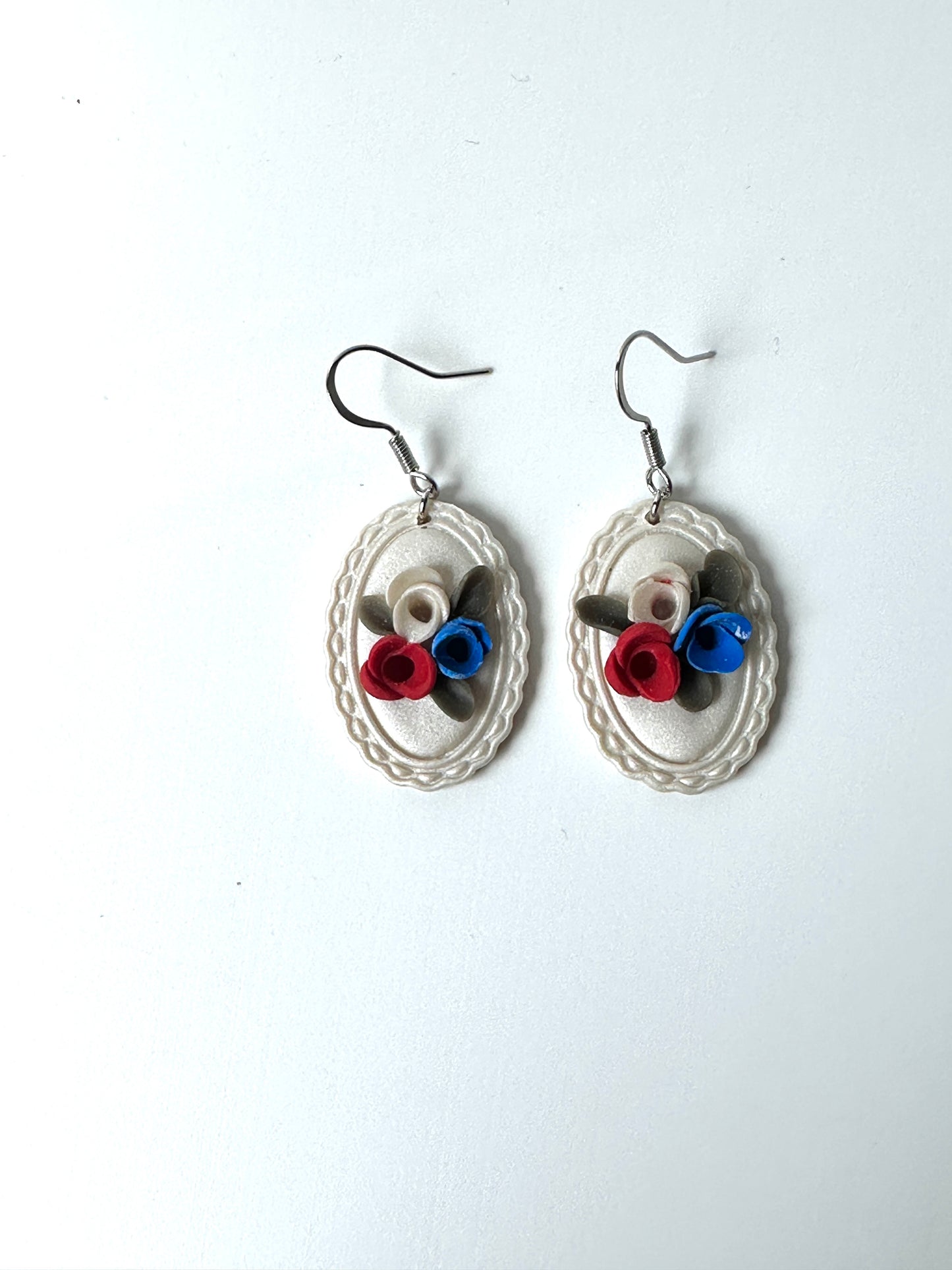 Star-Spangled Cameo Dangle Earrings